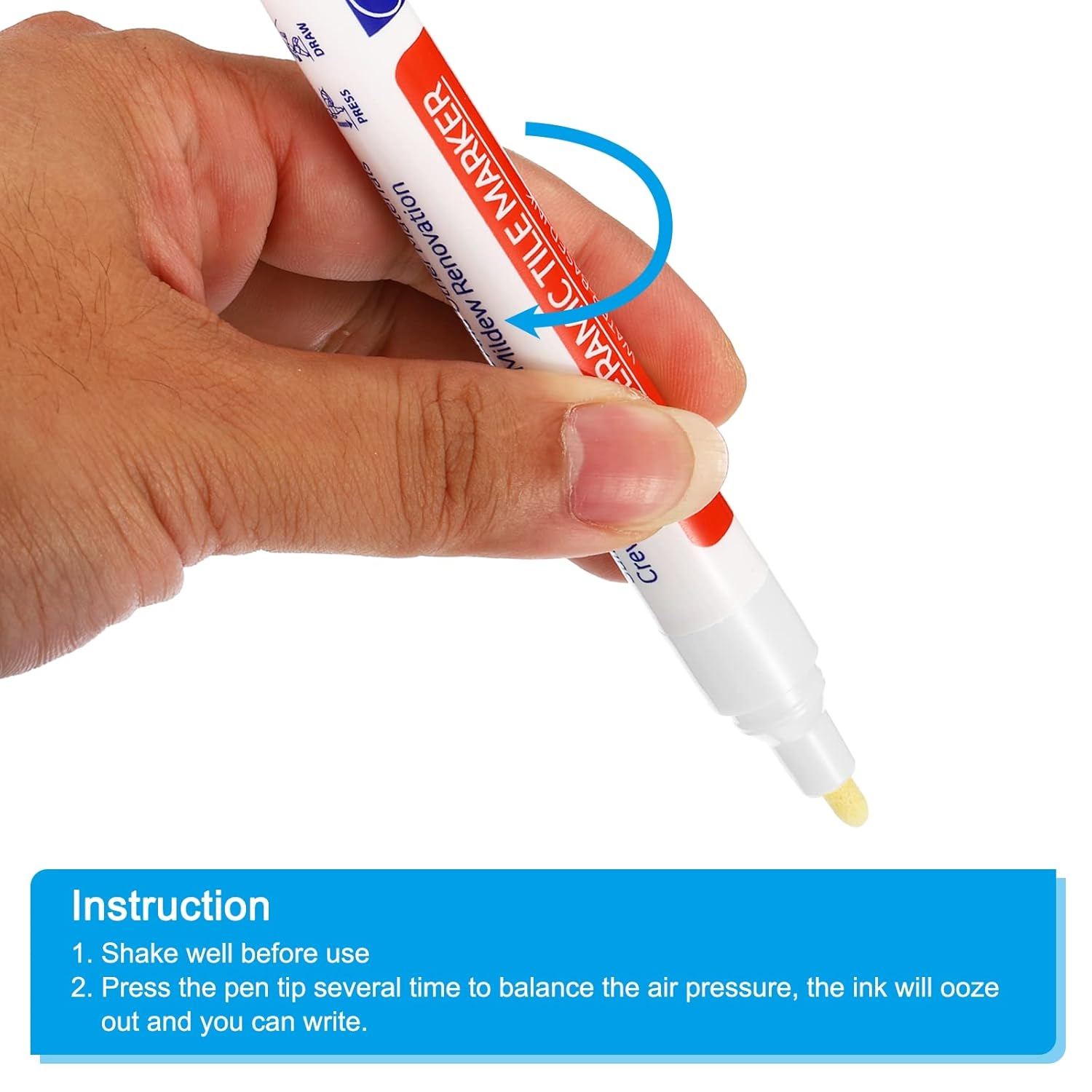 PATIKIL Grout Pen, 4 Pack White Tile Marker Waterproof Grout Sealer Pen Tile Repair Pens Paint Pens