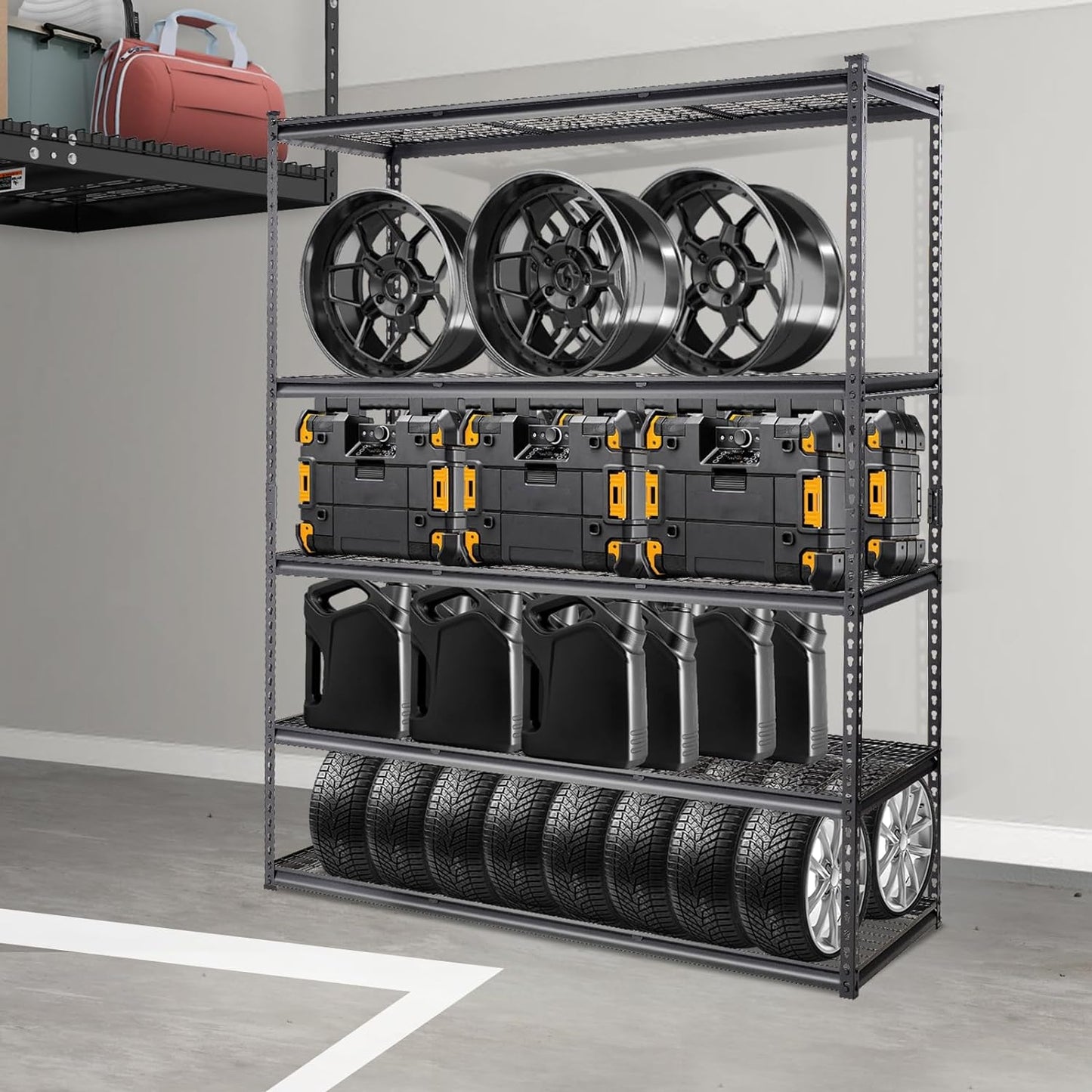 VEVOR Storage Shelving Unit, 5-Tier Adjustable, 2000 lbs Capacity, Heavy Duty Garage Shelves Metal