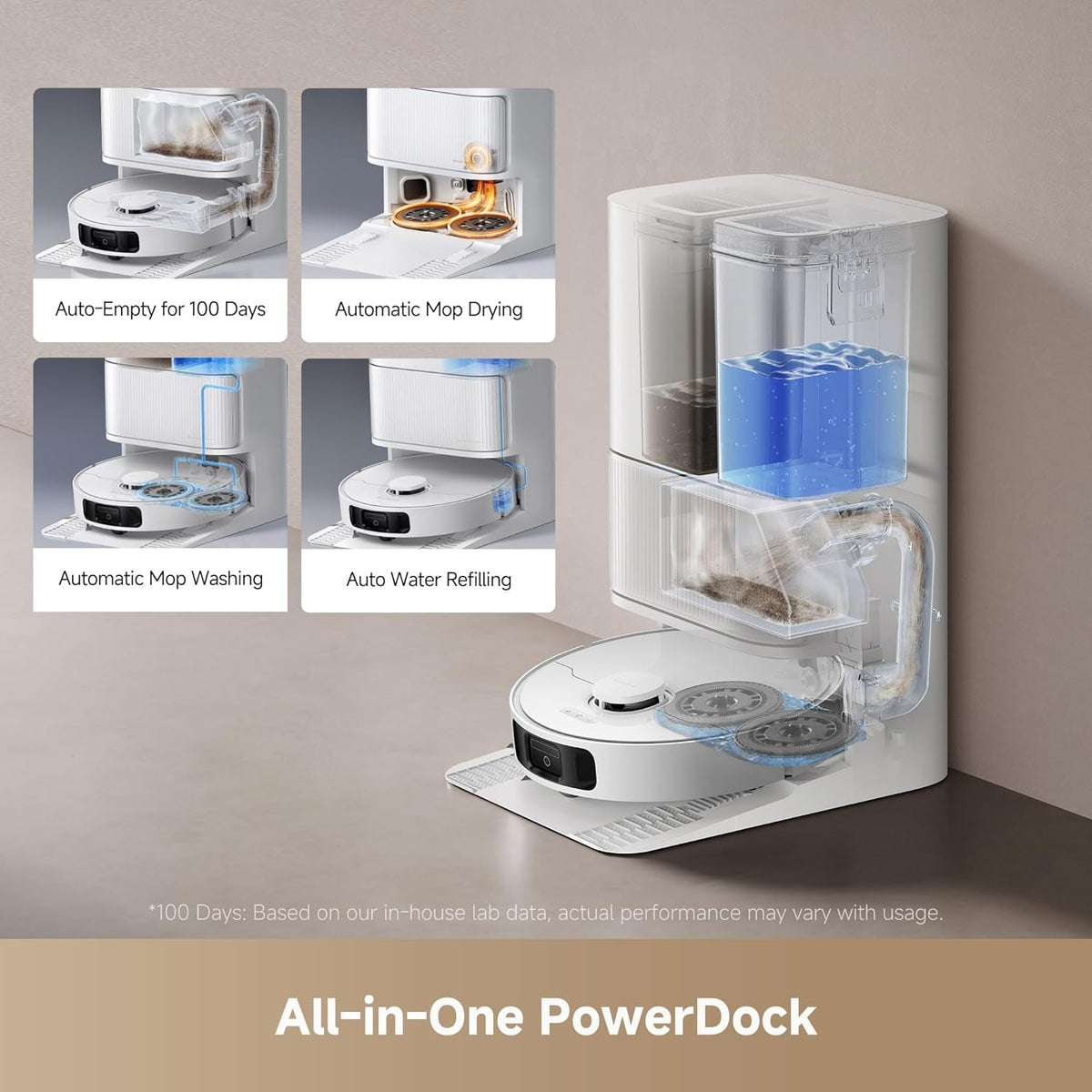 DREAME L40s Ultra CE Robot Vacuum and Mop Combo with Self-Emptying Dock, 13,000Pa Suction, Mop