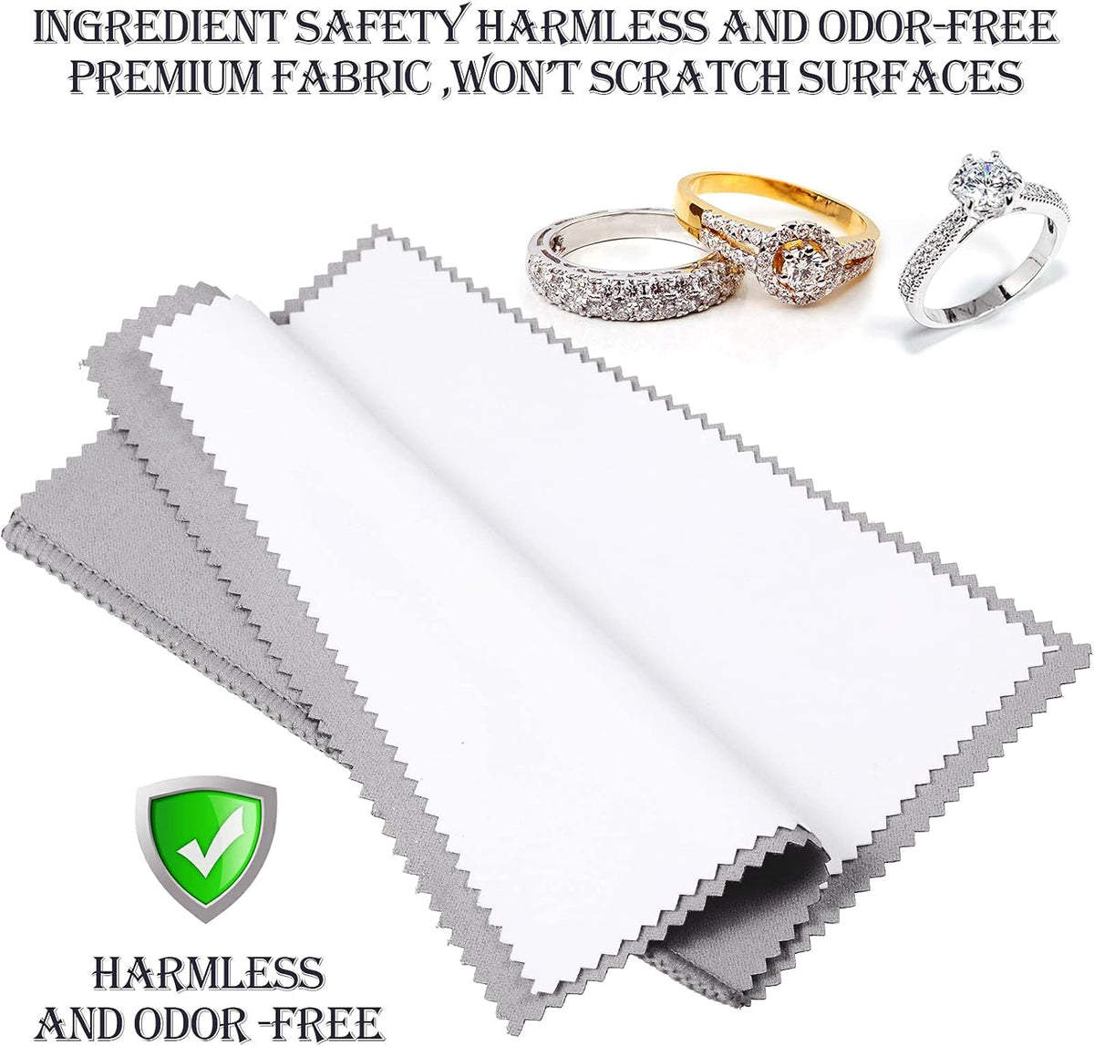 8 Pieces Large Jewelry Polishing Cloth Set Cleaning Cloths Silver Polishing Cleaning for Gold