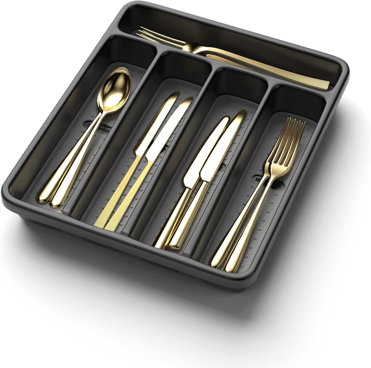 WEBACOO. Silverware Organizer for Kitchen Drawer - Non-Slip Utensil Drawer Organizer - Dishwasher
