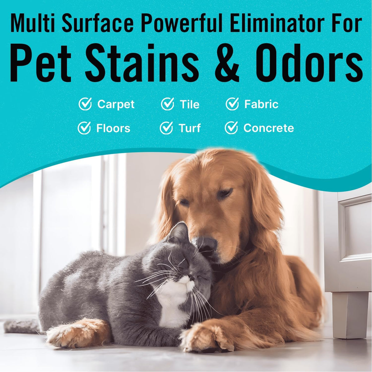 Multi-Purpose Probiotic Enzyme Cleaner, Made in USA - Pet Stain and Odor Remover - Concentrated