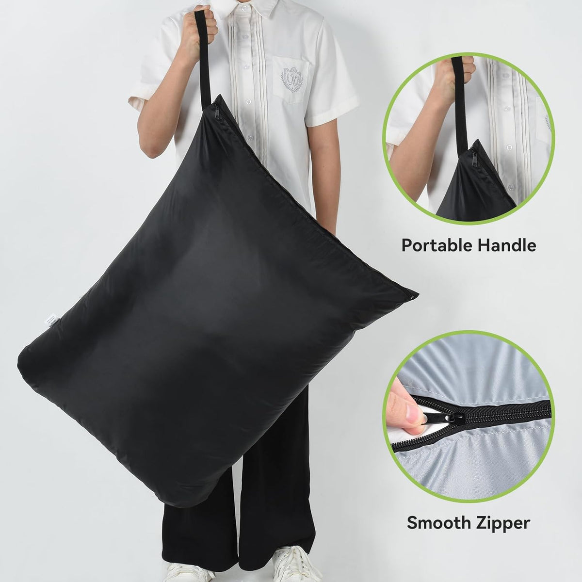 OTraki 2PCS Large Wet Bag 20x24 inch Waterproof Bag for Swimsuit Reusable Wet Dry Bag With Portable