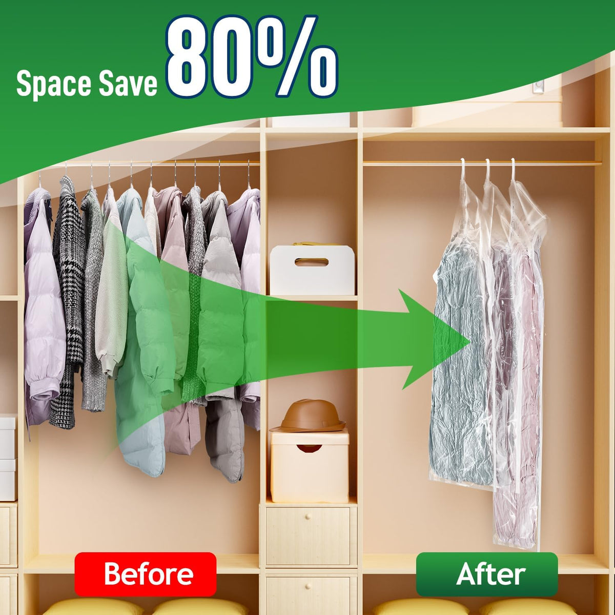 Hanging Vacuum Storage Bags For Clothes With Hand Pump,Coat Storage Bag Hanging,Vacuum Bags For