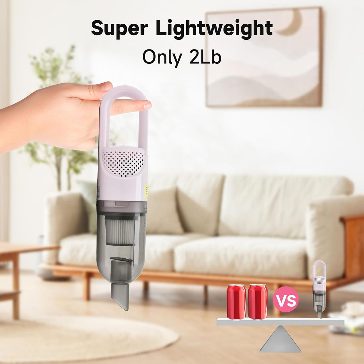 Handheld Vacuum Cleaner,Ultra-Lightweight Mini Portable Vacuums for Home, 6 in 1 Stick Vac Cleaners
