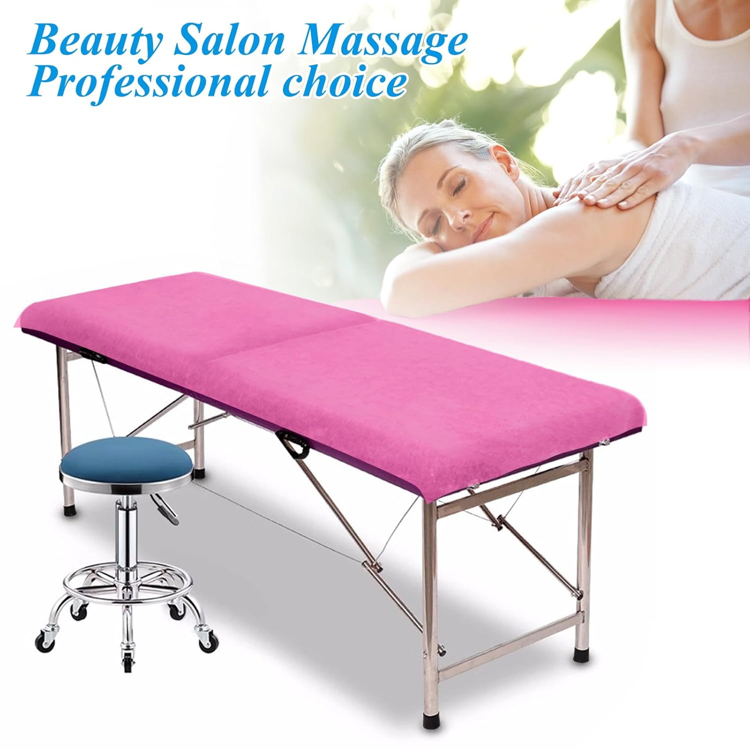 200Pcs Disposable Massage Table Sheets 31.5" x 71" Non-Woven Fabric Bed Covers for Ultimate Hygiene
