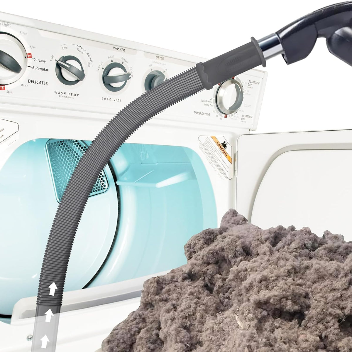 Sealegend Upgrade Dryer Vent Cleaner Kit Vacuum Hose Attachment Compatible with Most Vacuum