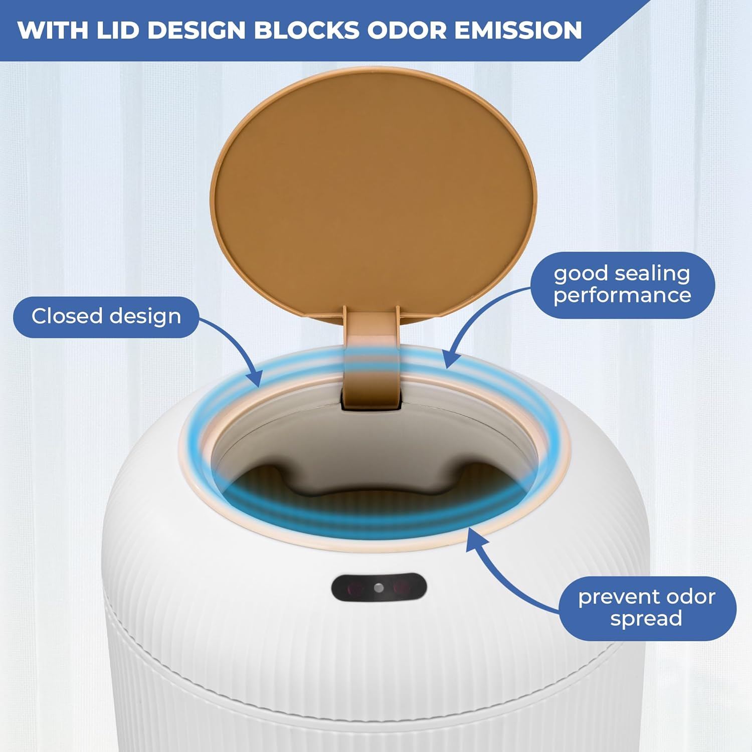 Pukomc Smart Sensor Wastebasket, Convenient and Hygienic Easy to Use, Technology Sensor Waterproof