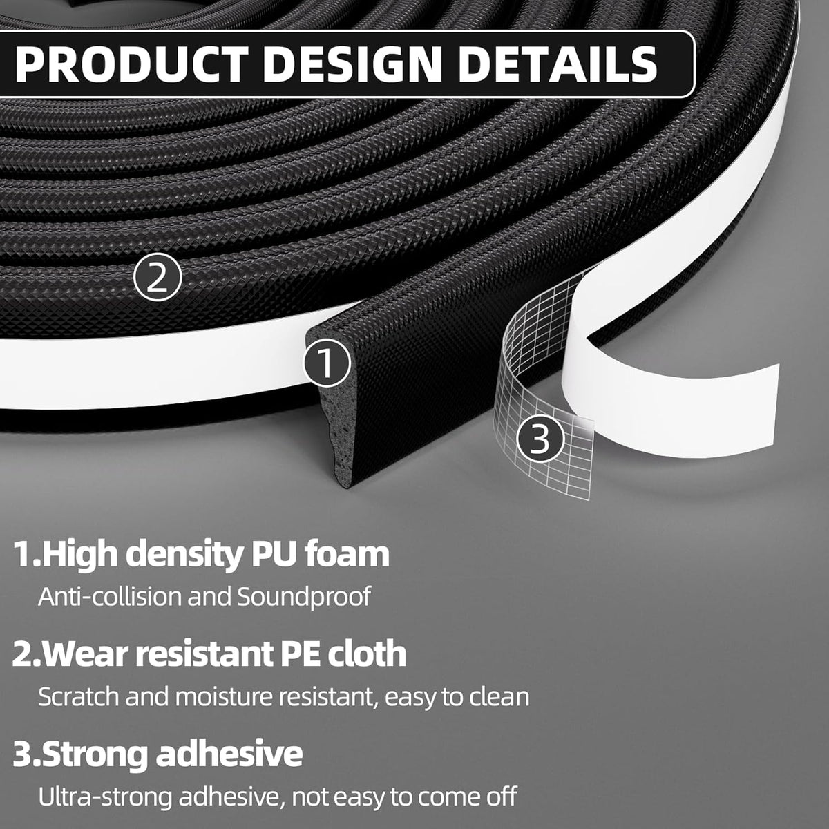 118" Wedge Weather Stripping Door Seal Strip for Door Frame & Window,Self Adhesive Window