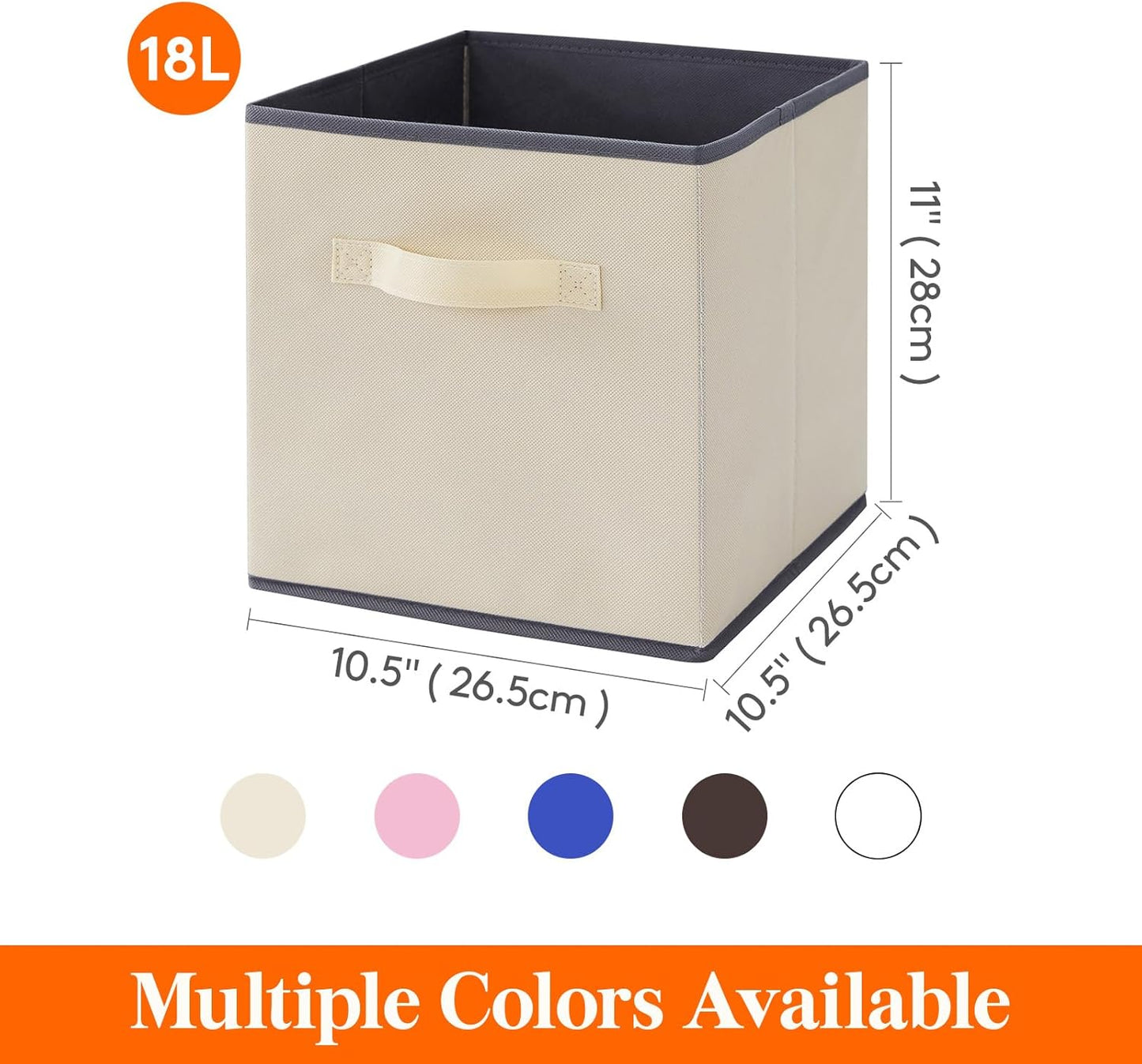 Lifewit 12 Packs Storage Cubes, 11 Inch Cube Storage Bins, Foldable Decorative Fabric Storage