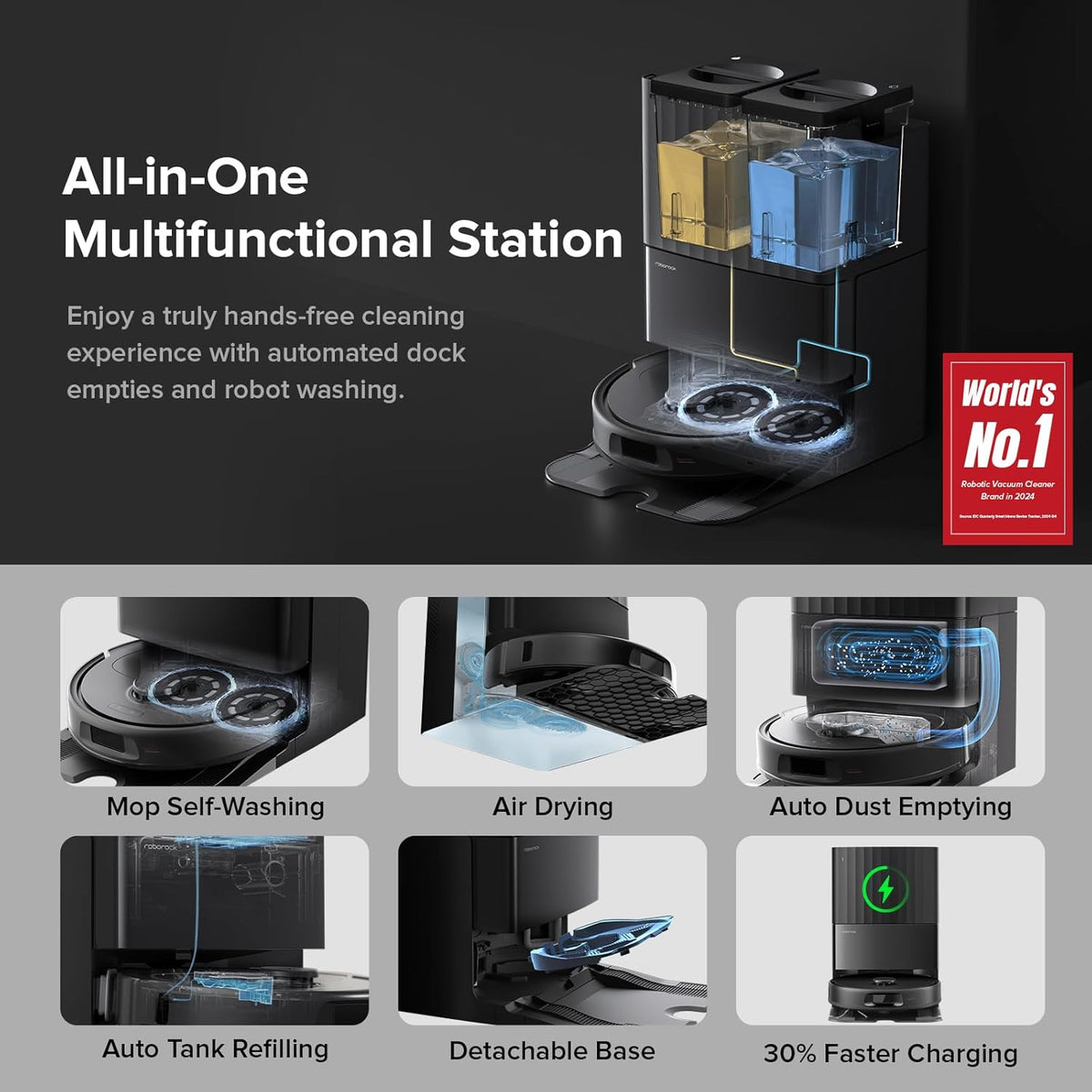 roborock Qrevo Series Robot Vacuum and Mop, 8000Pa Suction, Upgraded from Qrevo S, Anti-Tangle