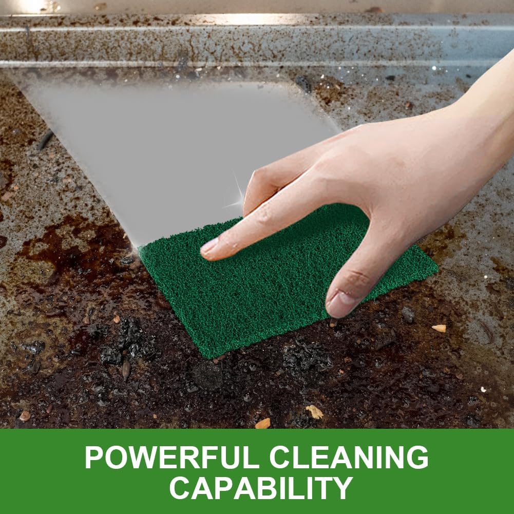 AIDEA Heavy Duty Scouring Pads, Dish Scrubber Pads for Household and Kitchen, Multipurpose Scour