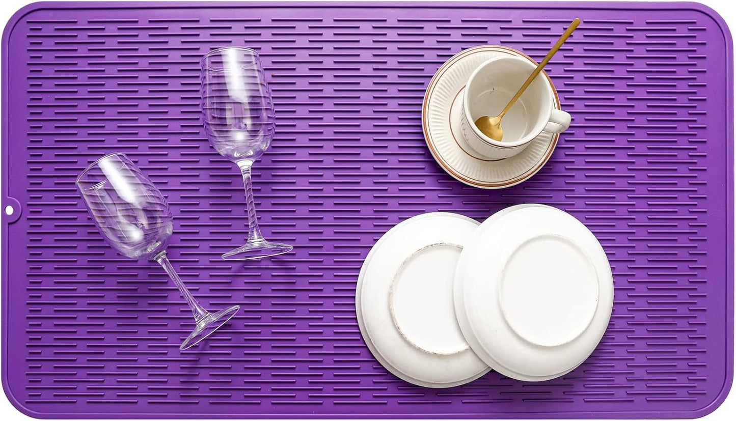 Silicone Dish Drying Mat for Multiple Usage,Easy clean,Eco-friendly,Heat-resistant Silicone Mat for