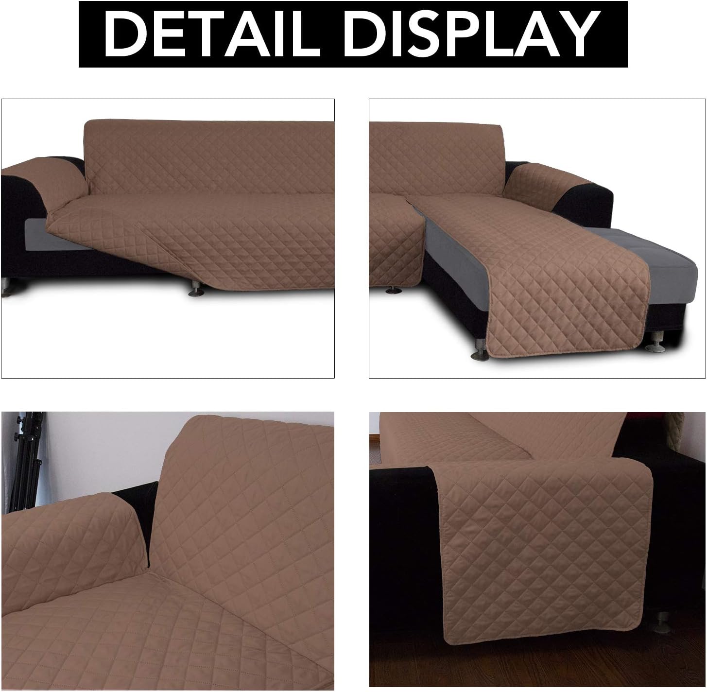 Easy-Going Sofa Slipcover L Shape Sofa Cover Sectional Couch Cover Chaise Lounge Slip Cover