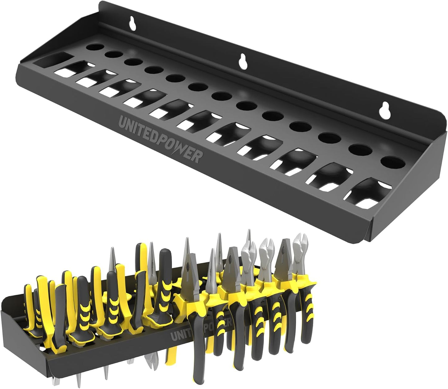 UNITEDPOWER Pliers Holder, Wall Mount Storage Rack Organizer for Workshop, Shed, Garage, Home