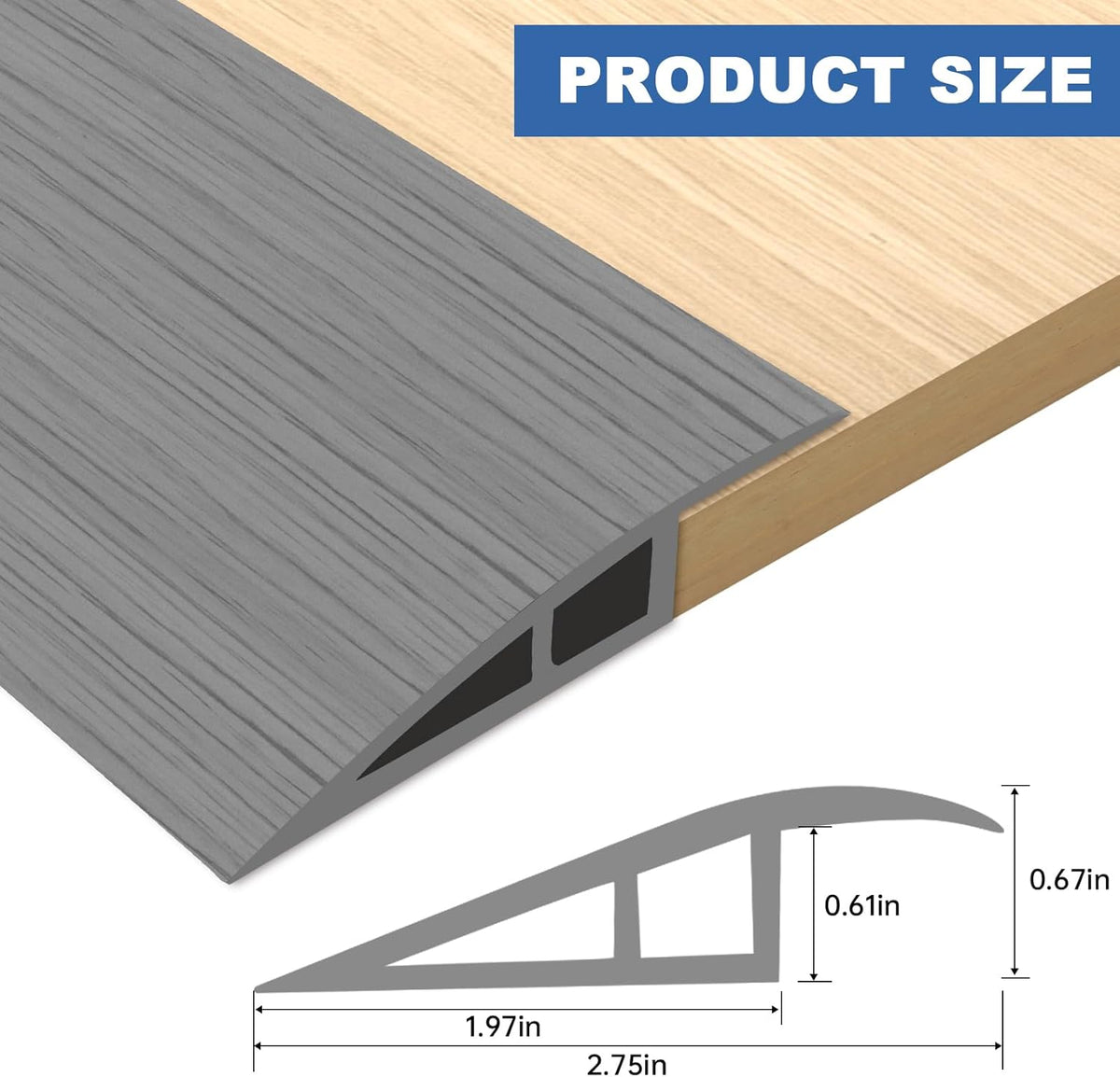 Vinyl Door Threshold Flooring Transition Strip Self Adhesive Carpet Edging Strip for Laminate