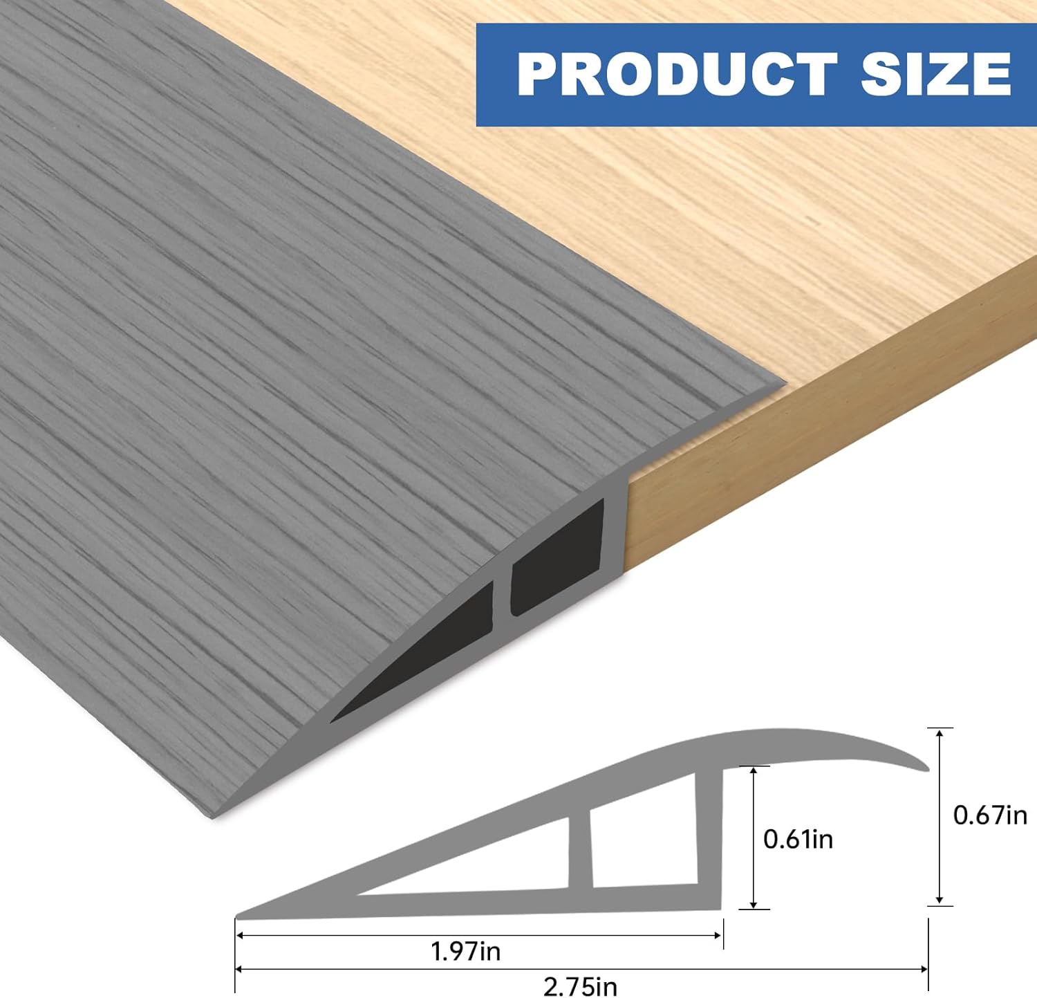 Vinyl Door Threshold Flooring Transition Strip Self Adhesive Carpet Edging Strip for Laminate