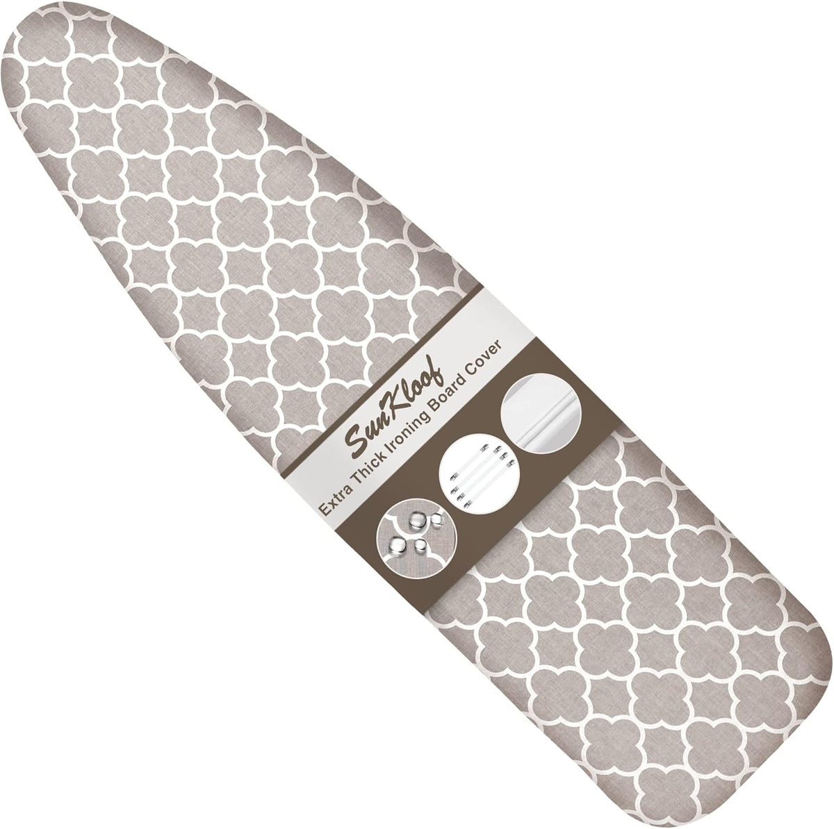 Extra Thick Ironing Board Cover and Pad, Resist Scorching and Staining, 15x54 Reflective Silicone