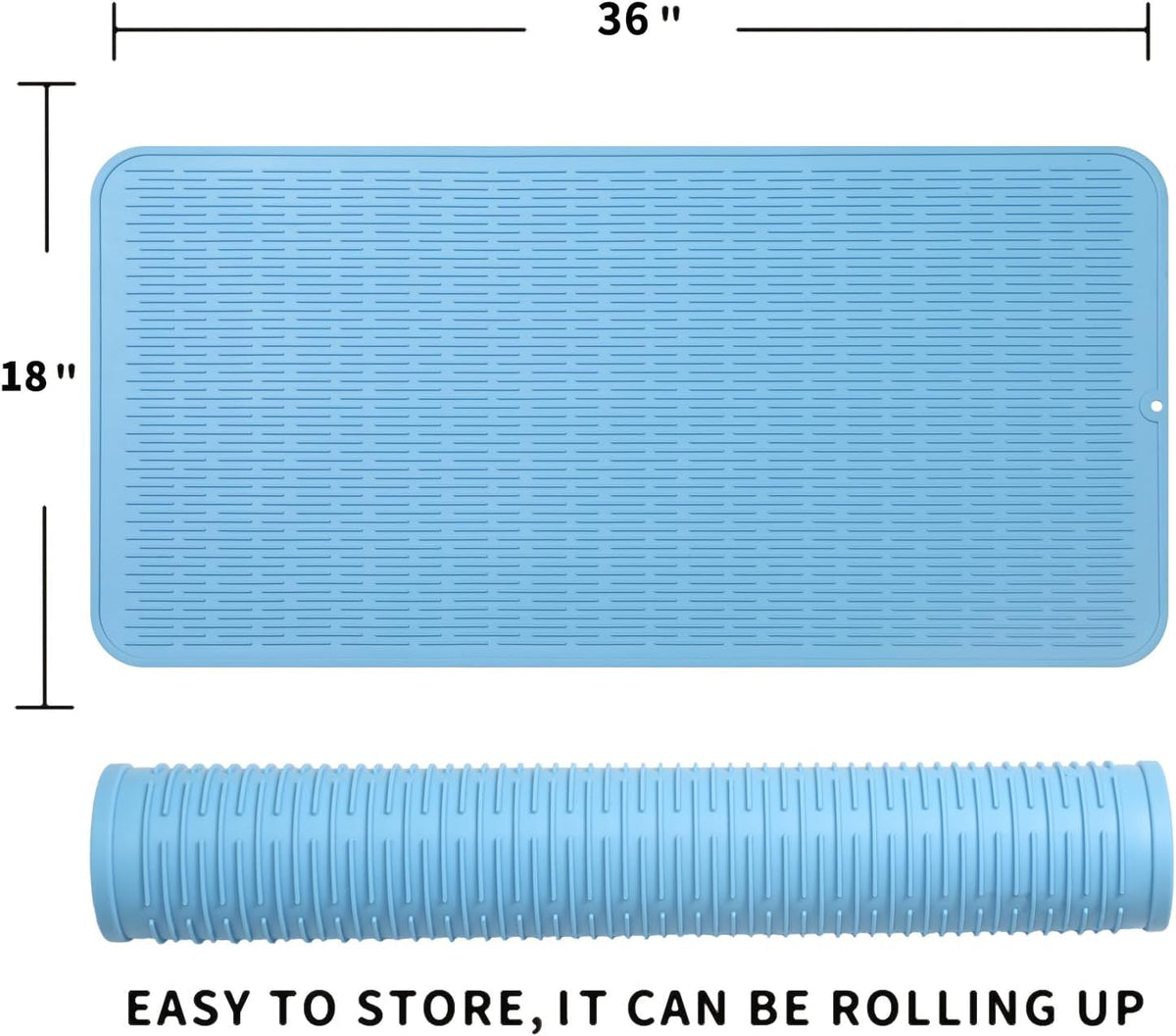 Silicone Dish Drying Mat for Multiple Usage,Easy clean,Eco-friendly,Heat-resistant Silicone Mat for
