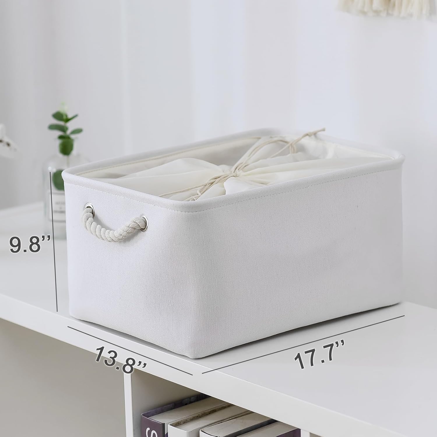 TheWarmHome Storage Basket for Gifts Empty - X Large - 3 Pack 17.7L×13.8W×9.8H in Collapsible