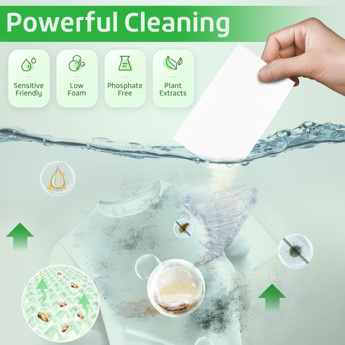 Poesie Laundry Detergent Sheets Fresh Scent 160 Count Clear Non-Plastic Hypoallergenic Liquid Less