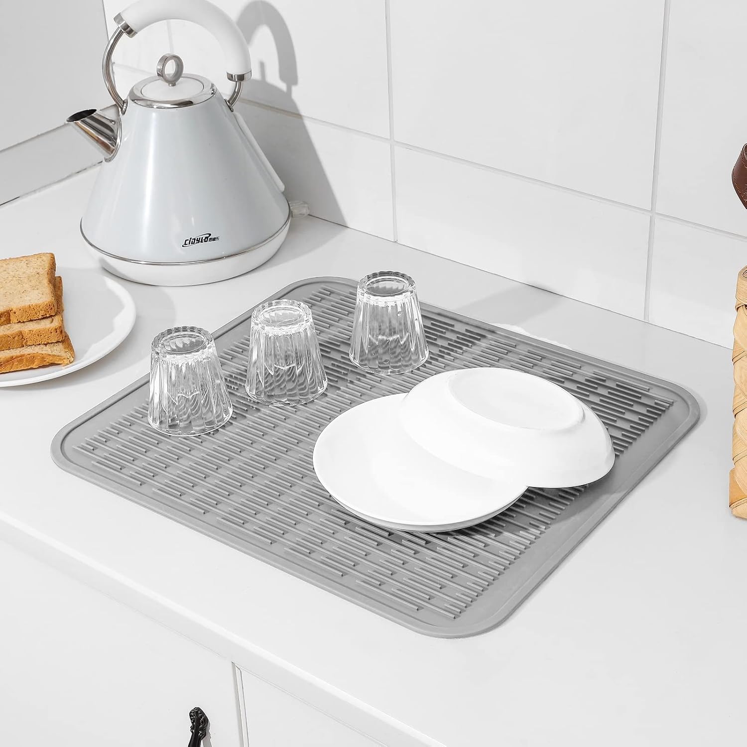 Silicone Dish Drying Mat for Multiple Usage,Easy clean,Eco-friendly,Heat-resistant Silicone Mat for