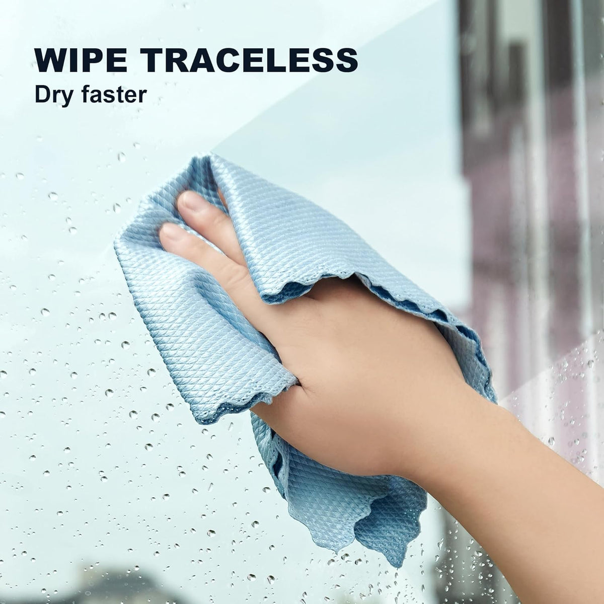 JOYMOOP Fish Scale Streak Free Magic Glass Window Cleaning Cloth, Microfiber Cleaning Cloth