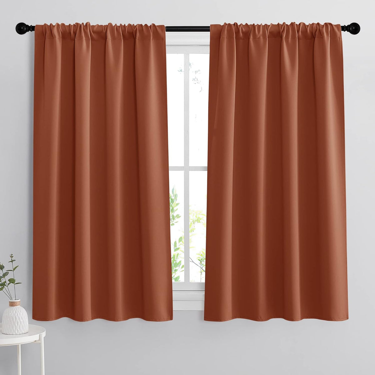 RYB HOME Small Window Curtains for Kitchen, Thermal Insulated Privacy Shades Chic Home Decoration