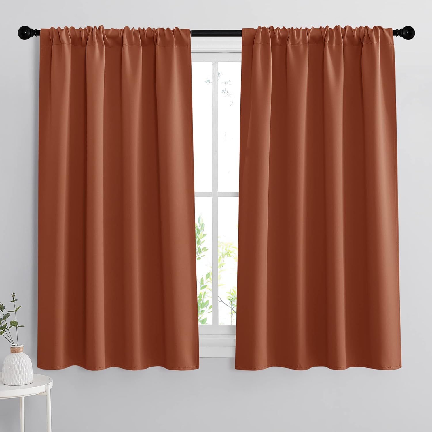 RYB HOME Small Window Curtains for Kitchen, Thermal Insulated Privacy Shades Chic Home Decoration
