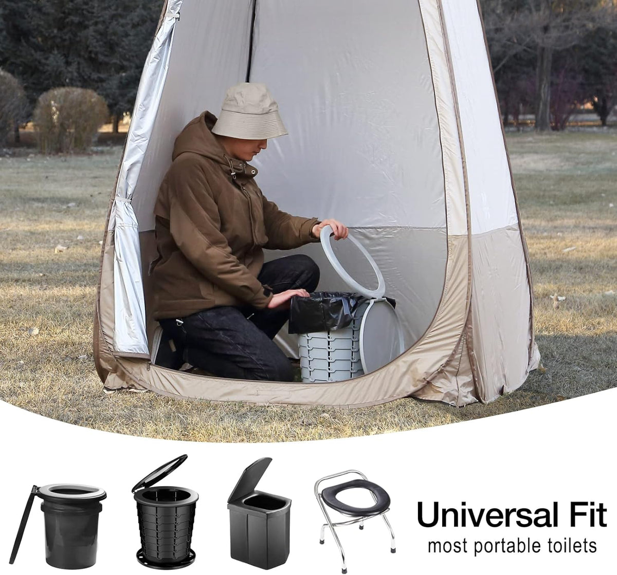 TRIPTIPS Biodegradable Portable Toilet Bags 8 Gallon｜40 Count Camping Toilet Bags for Portable