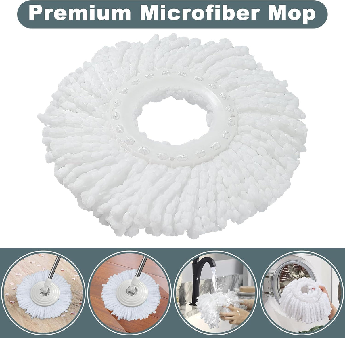 Mop and Bucket with Wringer Set,Spin Mop and Bucket System, Mops for Floor Cleaning,Household