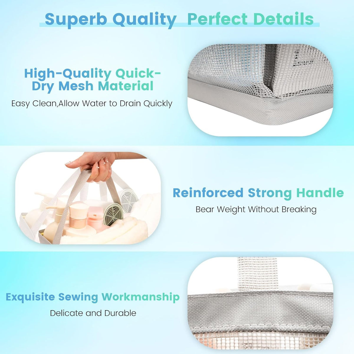 Shower Caddy Portable for College Dorm Room Essentials for Girls with 9 Pockets,Large-Capacity