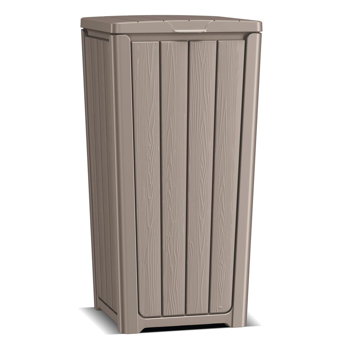 EasyUp Outdoor Trash Can with Lid, Waterproof and Sunscreen Resin Garbage Cans, Outside Trash Bin