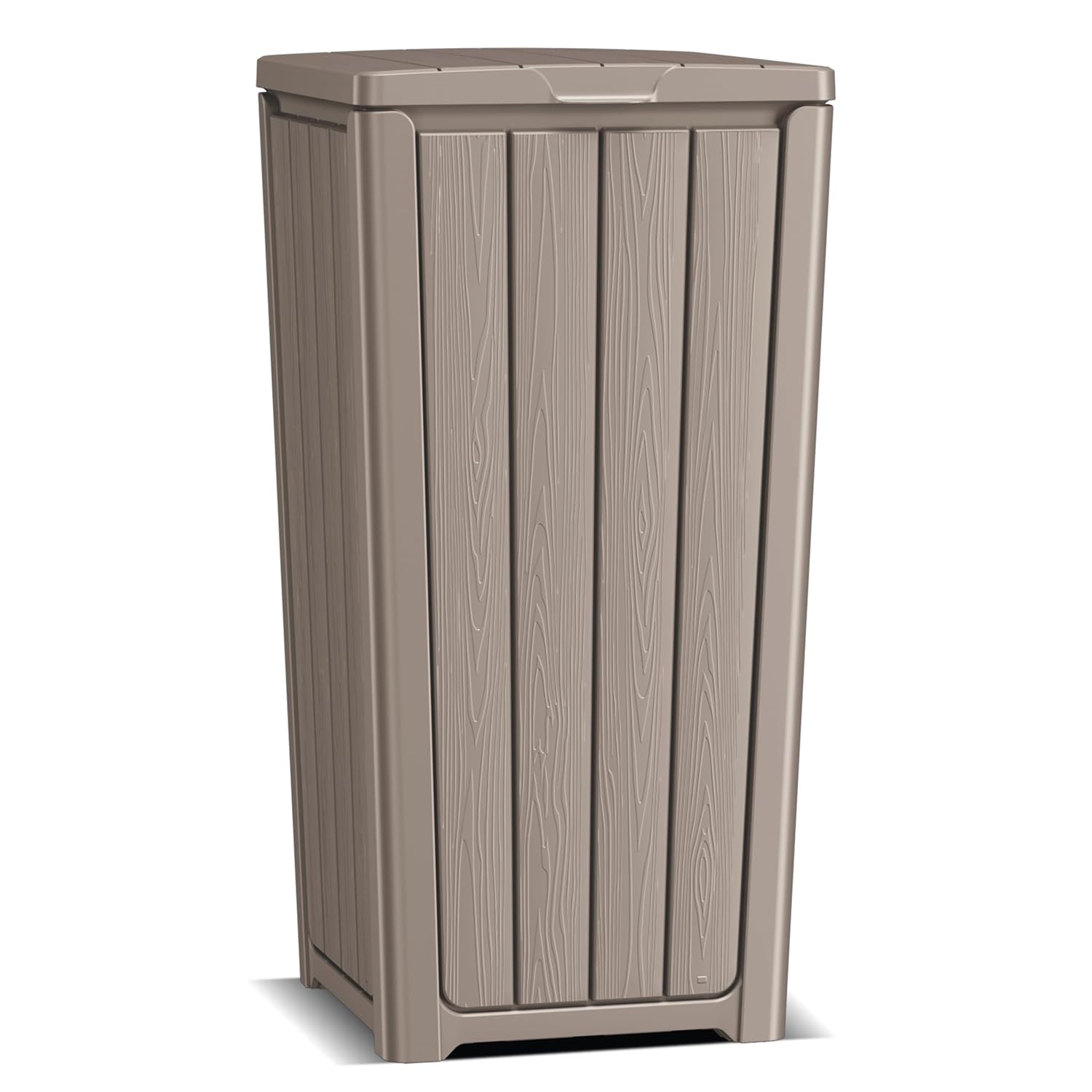 EasyUp Outdoor Trash Can with Lid, Waterproof and Sunscreen Resin Garbage Cans, Outside Trash Bin