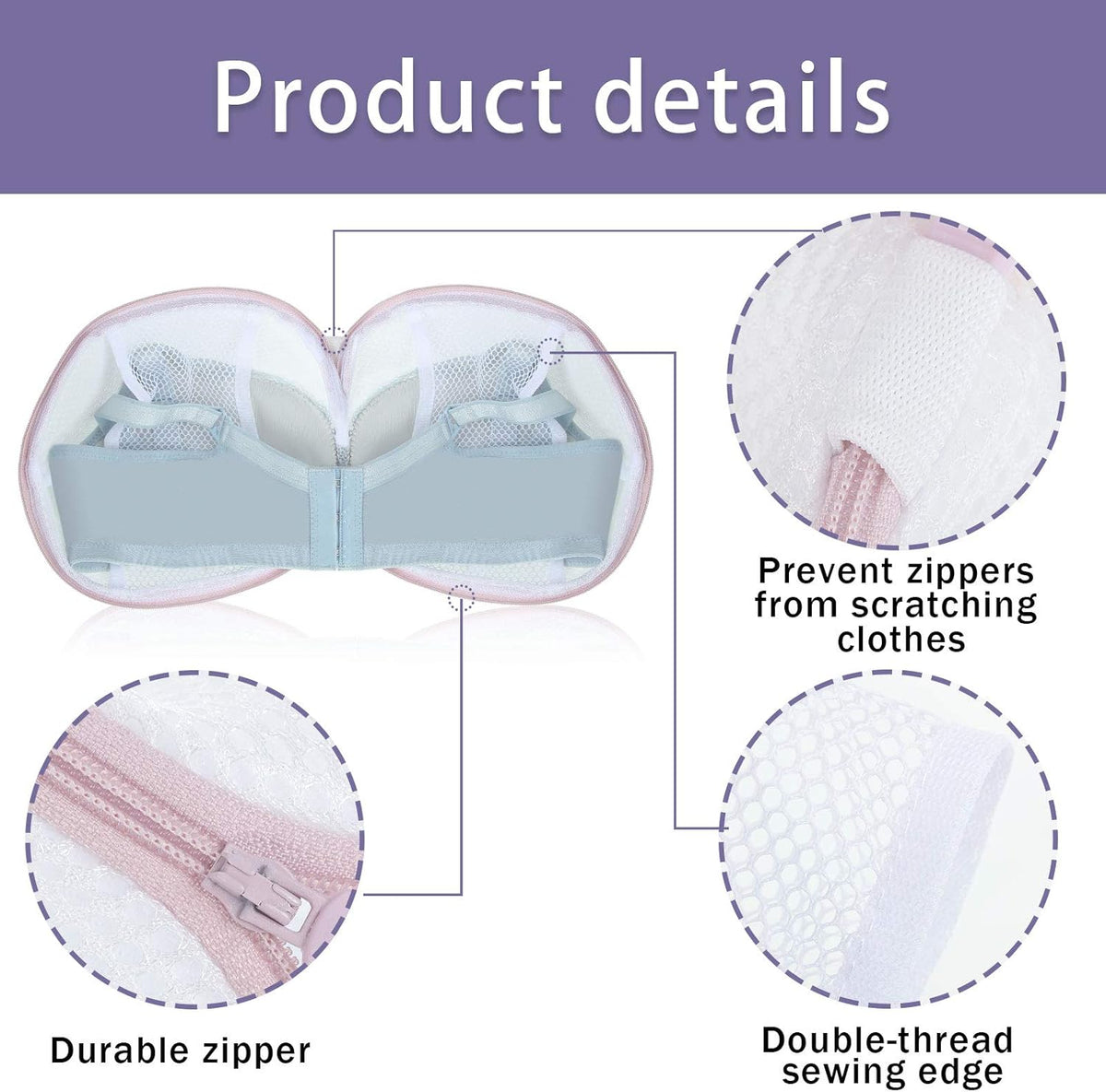 Shappy 6 Pieces Bra Washing Bag for Laundry Mesh Wash Lingerie Underwear Brassiere Washing Bags