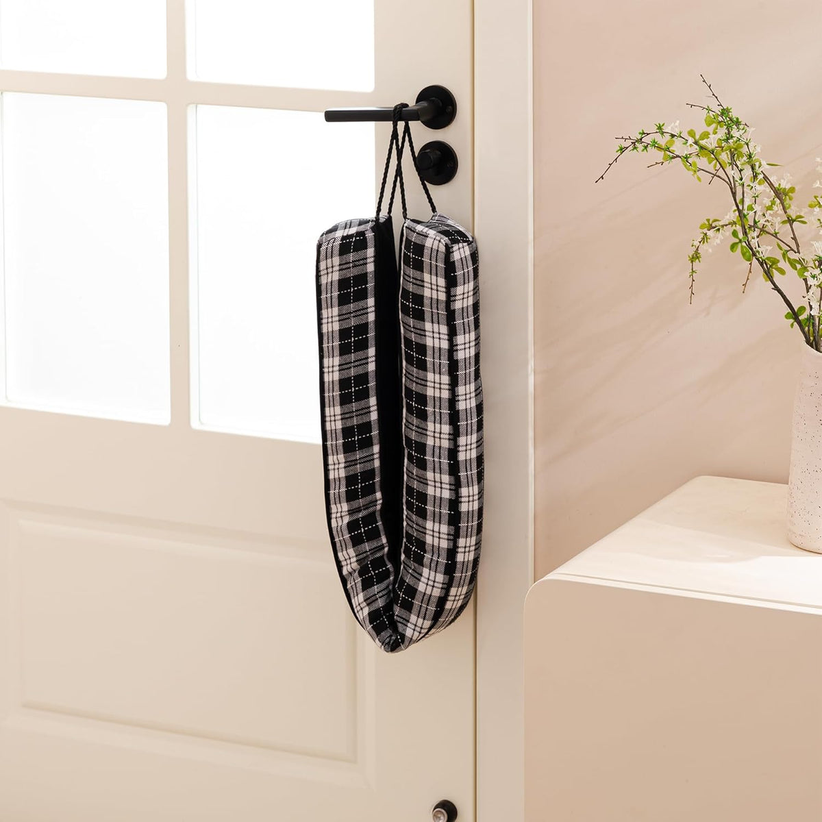 Sunolga 38" Door Draft Stopper Blocks Hot and Cold Air with Removable Washable Cover for Gaps Up to