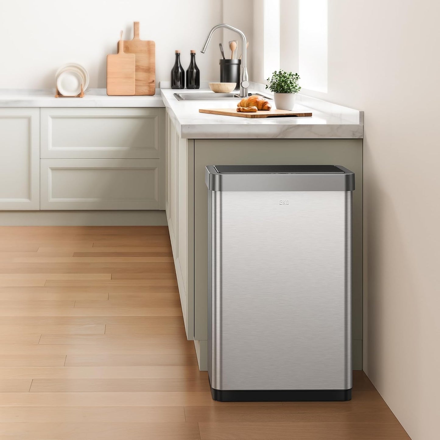 EKO Mirage X 80 Liter / 21.1 Gallons Motion Sensor Trash Can, Automatic Large Kitchen Trash Can