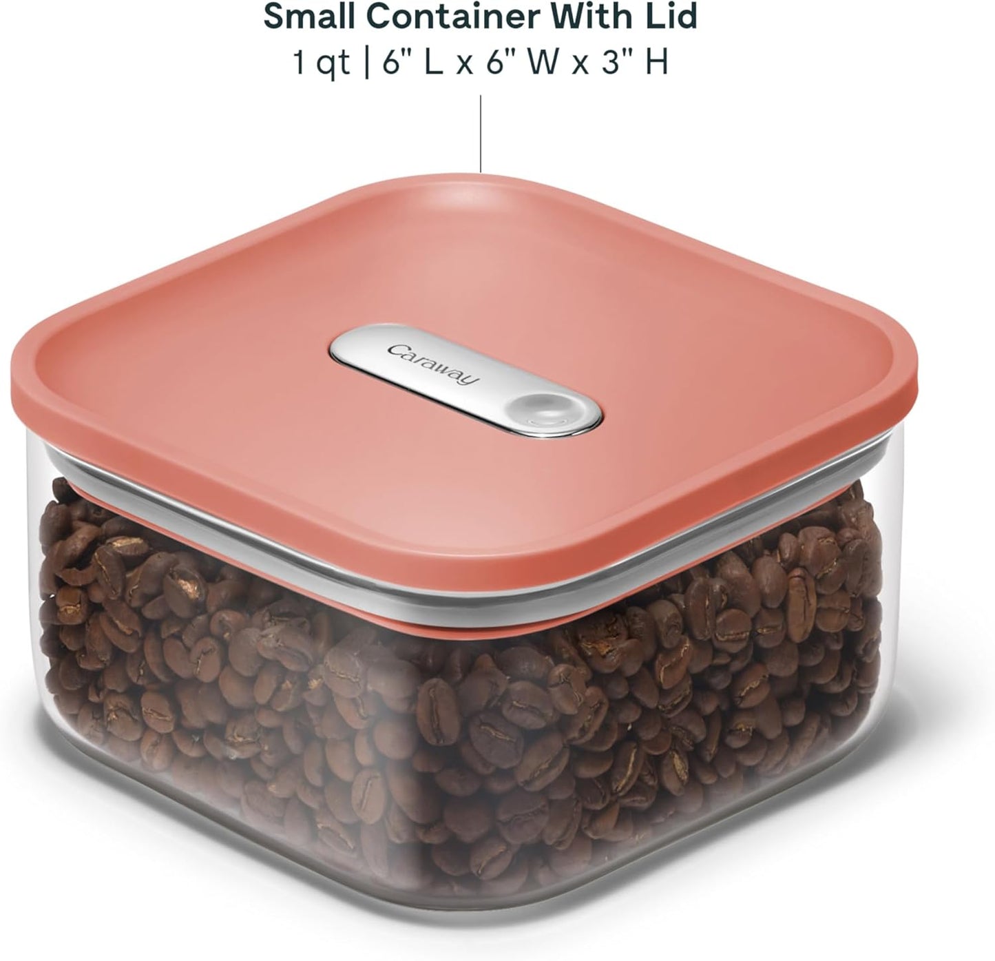 Caraway 1qt Glass Airtight Food Storage Container with Lid – Non-Toxic, BPA-Free Kitchen Storage