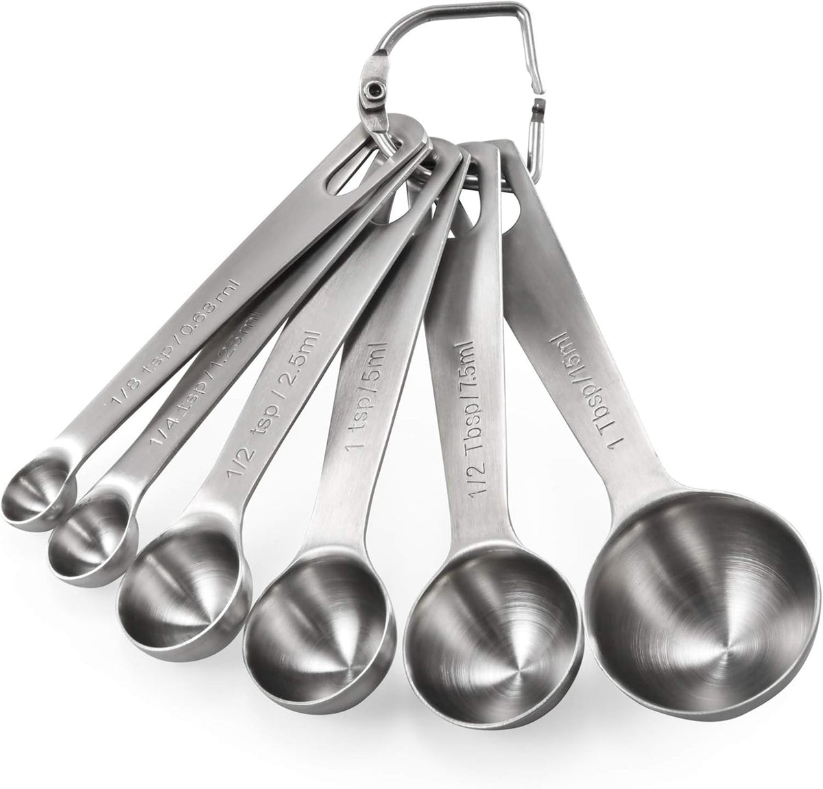 Measuring Spoons: U-Taste 18/8 Stainless Steel Measuring Spoons Set of 6 Piece: 1/8 tsp, 1/4 tsp