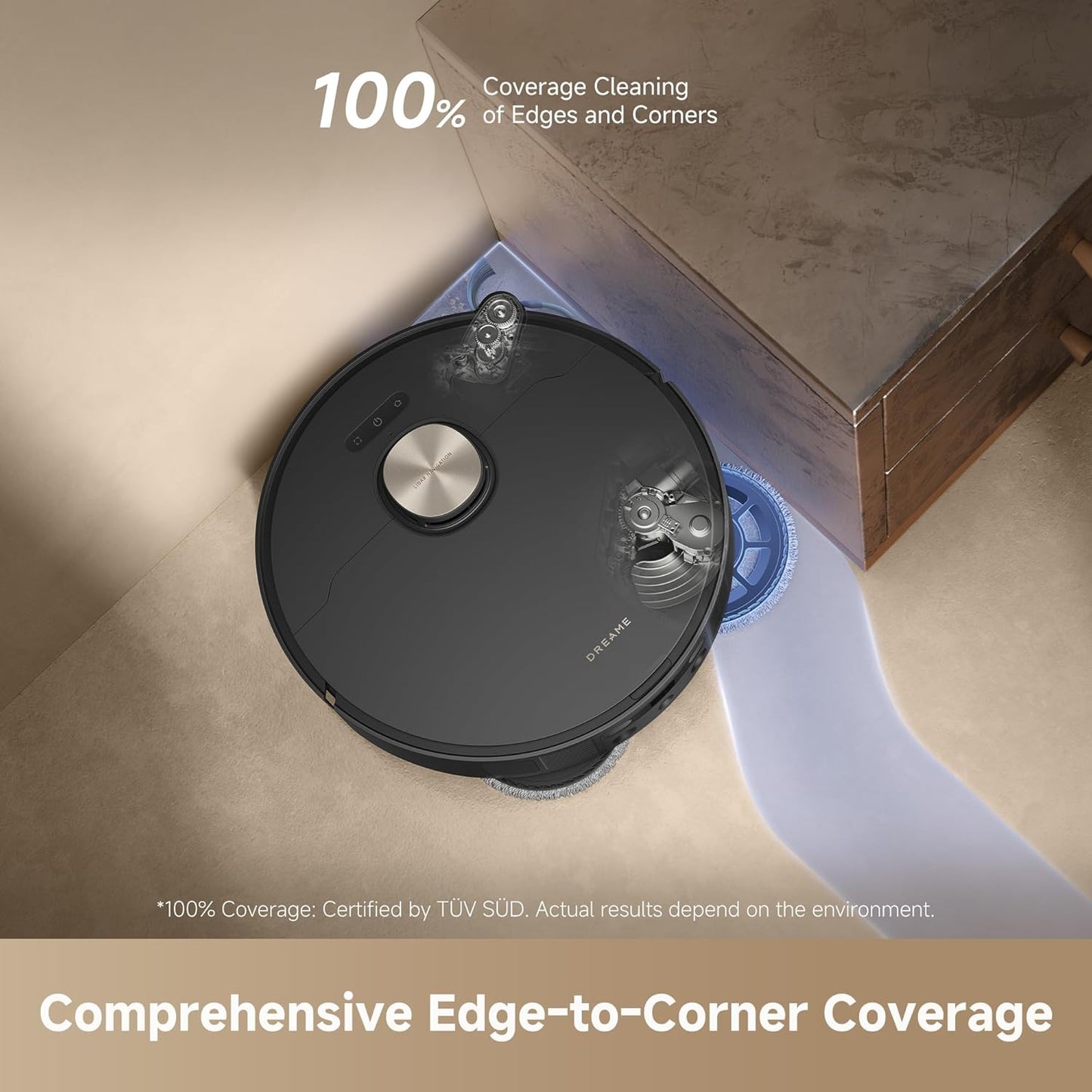 DREAME L50 Ultra Robot Vacuum and Mop Black with Auto-Empty and Mop Self-Cleaning, Precise Obstacle