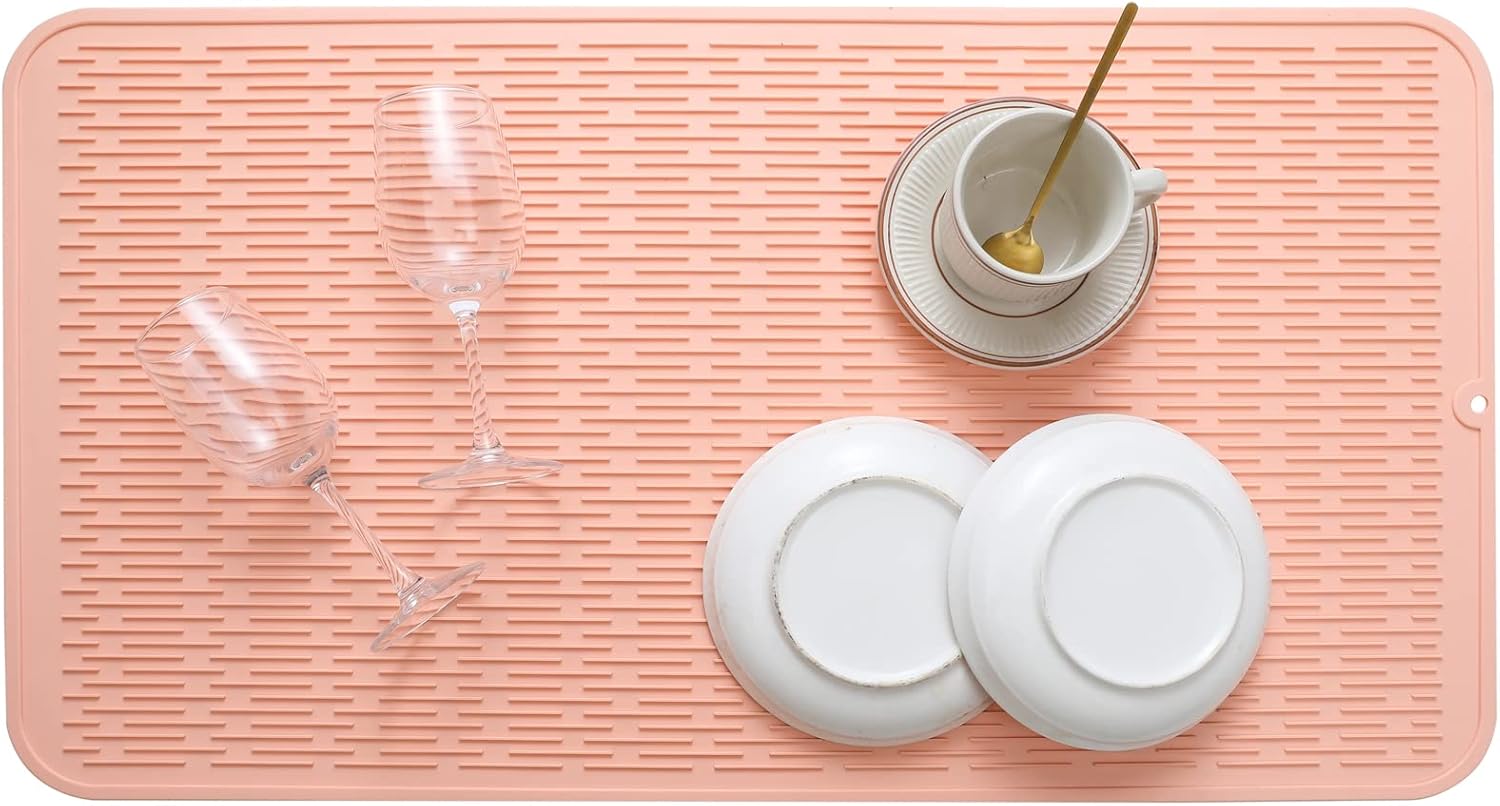 Silicone Dish Drying Mat for Multiple Usage,Easy clean,Eco-friendly,Heat-resistant Silicone Mat for