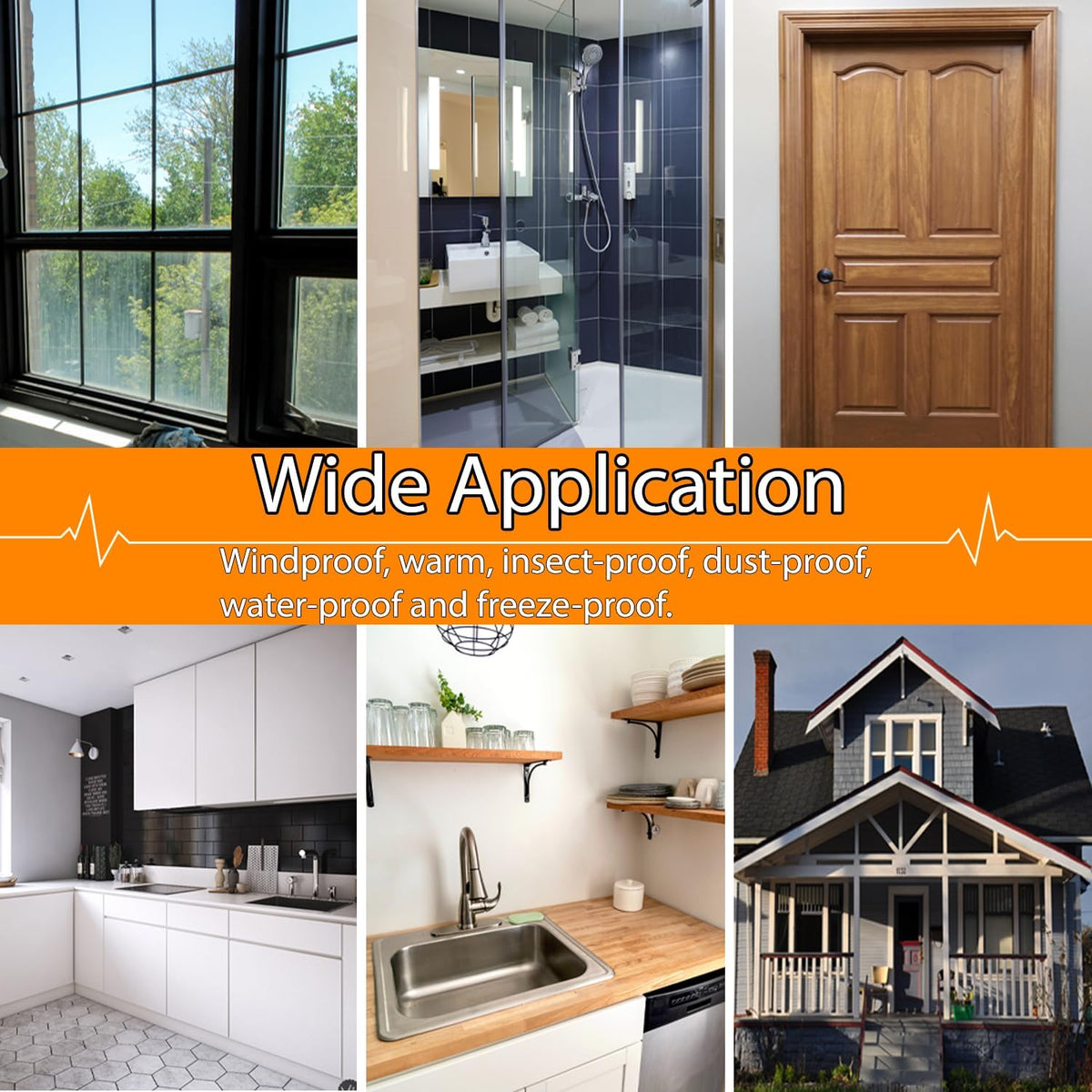 Window Insulation for Winter Weather Sealing Tape 2 Inch x 50 Yards Weather Stripping Residue Free