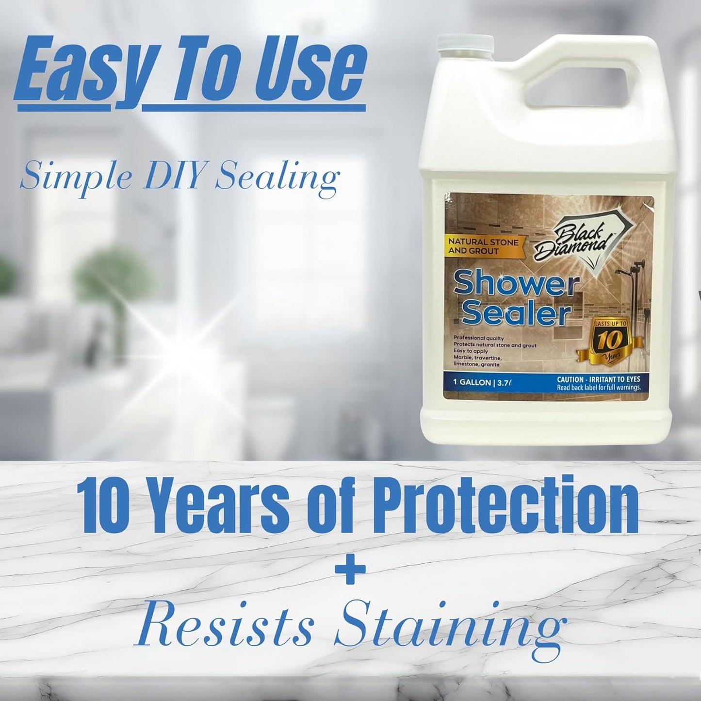 Natural Stone and Grout Penetrating Shower Sealer. Marble, Granite Travertine, Limestone. Protects