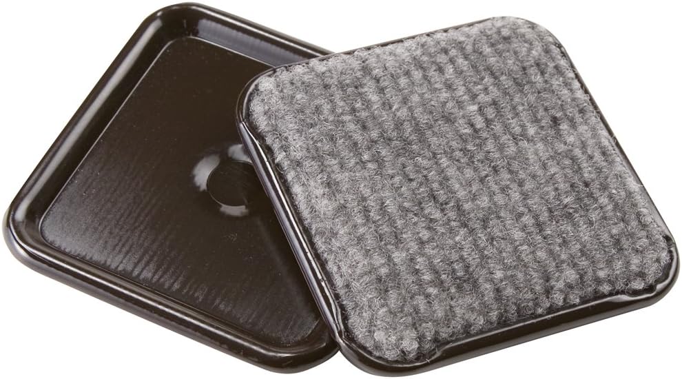 SoftTouch 2 1/2" Square Reusable Carpet Bottom Furniture Caster Cups to Protect Hardwood, Tile or