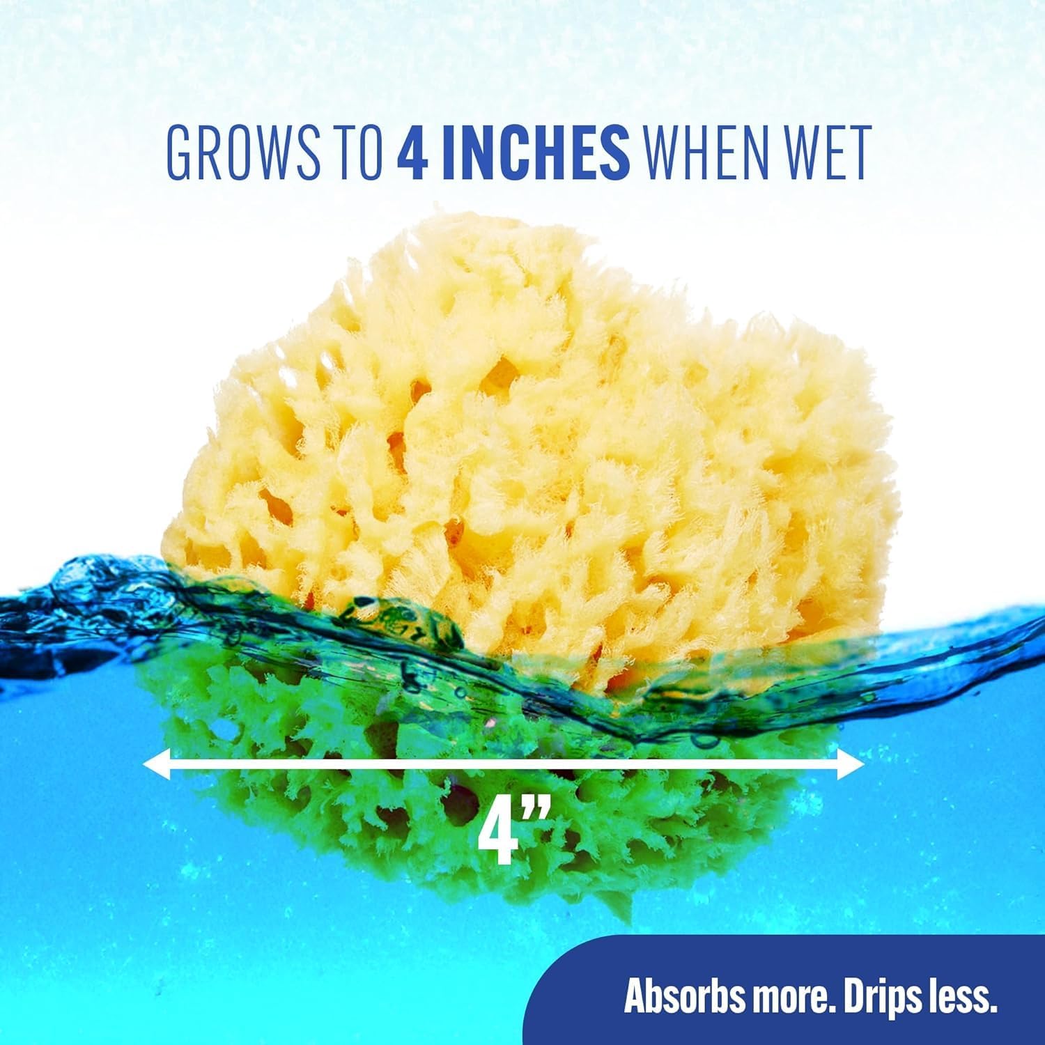 Baby Buddy Natural Bath Sponge, Ultra-Soft Sea Wool, Gentle on Baby's Skin, Hypoallergenic