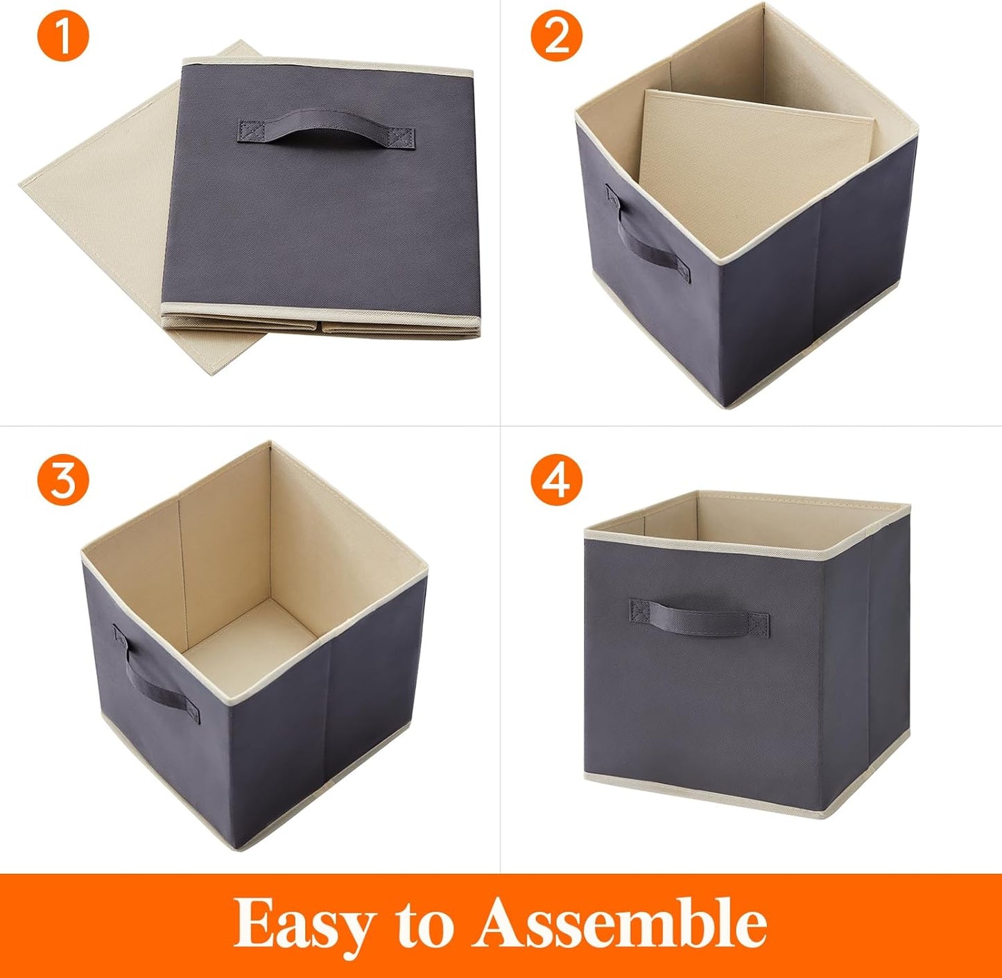 Lifewit 12 Packs Storage Cubes, 11 Inch Cube Storage Bins, Foldable Decorative Fabric Storage
