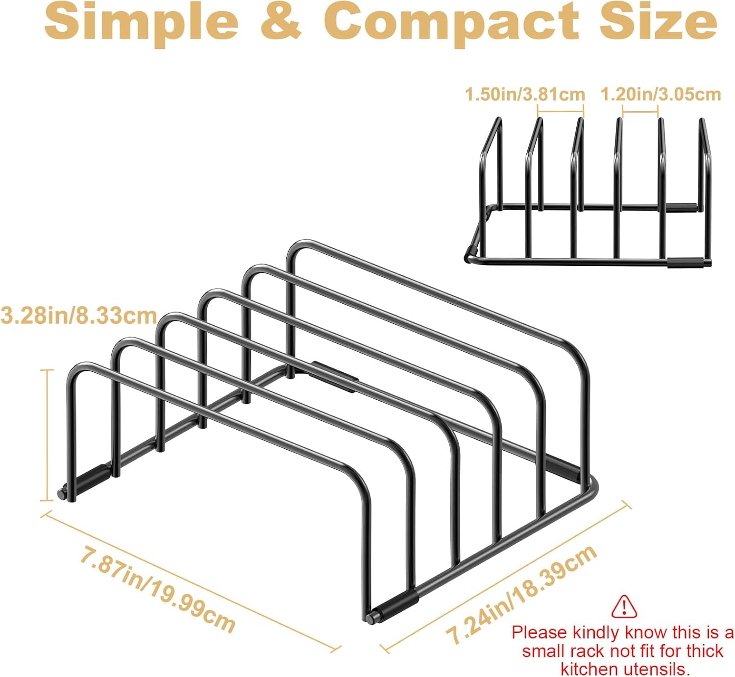 Cutting Board Organizer, [1-Pack] Cutting Board Holder Rack Baking Cookie Pan Sheets Cooling Small