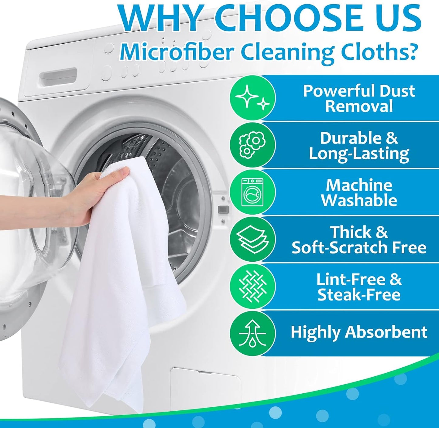 Newwiee 6 Pcs Extra Large Microfiber Cleaning Cloth 30" x 20" Washable Reusable Microfiber Towel
