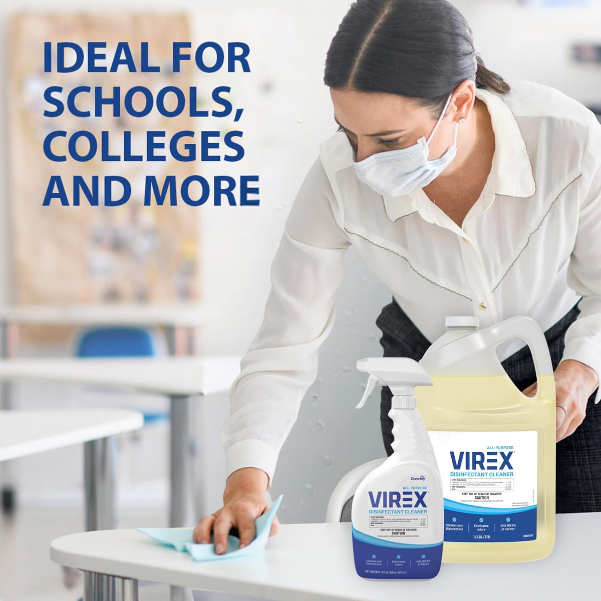 VIREX CBD540557 All Purpose Disinfectant Cleaner - Kills 99.9% of Germs and Eliminates Odors