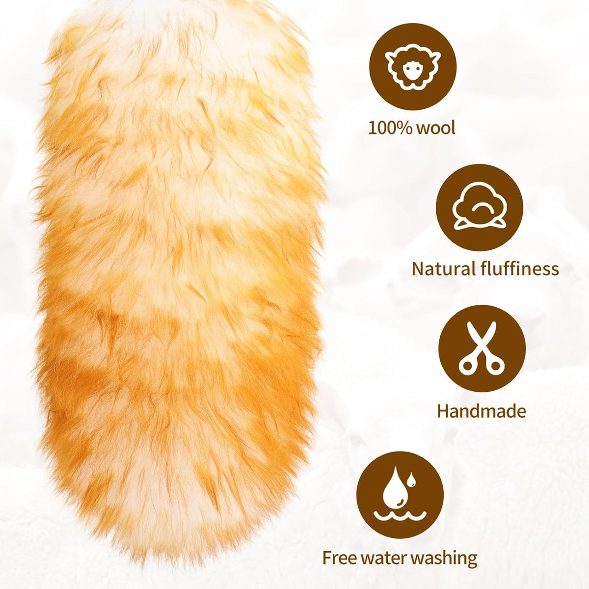 Lambswool Extendable Duster,67.7Inch Telescoping Feather Dusters with Stainless Steel Extension